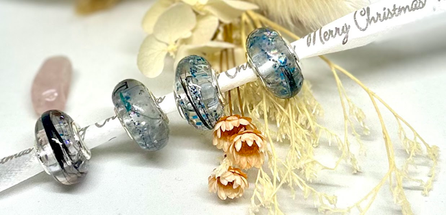 Charm Perle mit Tierfell| Asche | Haare |