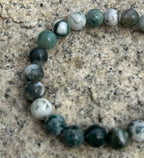 Perlenarmband grüner Baum Achat
