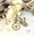 Schmuckset – Gold | Weißer Beton | Muschelsplitter
