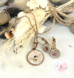 Schmuckset – Gold | Weißer Beton | Muschelsplitter
