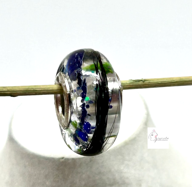 Sissirela CharmBead mit Tierfell | Glücksperle | Erinnerungsperle | 925 Silber